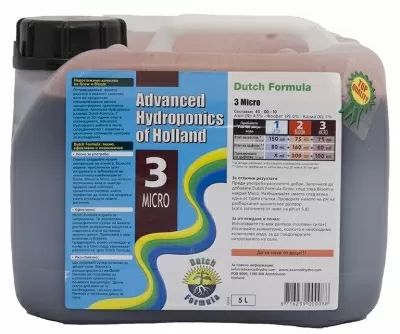 Dutch Formula 3 Micro - Микроелементи Advanced Hydroponics of Holland